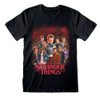 Stranger Things 'Group Of All Characters' (Black) T-Shirt