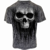 Spiral 'Acid Skull' (Black & Grey) Acid Wash T-Shirt