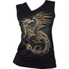 Spiral 'Celtic Dragon' (Black) Womens Fitted Womens Fitted Slant Vest