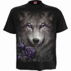 Spiral 'Wolf Roses' (Black) T-Shirt