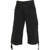 Spiral 'Plain' (Black) Vintage Long Cargo Shorts