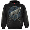 Spiral 'Celtic Wolf' (Black) Pullover Hoodie