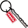 Oasis 'Cigarettes & Alcohol Red Decca Logo Charm' Ex-Tour Keyring