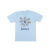 James 'Multiple Daisy Logo' (Light Blue) T-Shirt