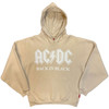 AC/DC 'Back In Black' (Natural) Womens Fitted Unplugged Pull Over Hoodie