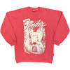 Fender 'Distressed Guitar' (Pink) Womens Fitted Unplugged Sweatshirt