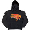 Metallica 'Worn Pushead Flaming Skull' (Charcoal Grey) Pull Over Hoodie