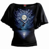 Spiral 'Witchcraft' (Black) Womens Fitted Latin Boatneck Top