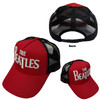 The Beatles 'Drop T Logo & Apple' (Red & Black) Trucker Cap