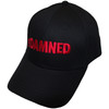 The Damned 'Red Text Logo' (Black) Baseball Cap