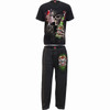 Spiral 'Triple 6' (Black) 4 Piece Gothic Pyjama Set