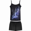 Spiral 'Bluebell Fairy' (Black & White) Womens Fitted 4 Piece Gothic Pyjama Set