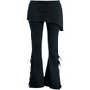 Spiral 'Plain' (Black) Womens Fitted Boot Cut Leggings with Micro Skirt