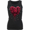 Spiral 'Bleeding Heart' (Black) Womens Fitted Razor Back Vest