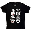 KISS 'Stacked Faces' (Black) T-Shirt