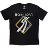 Bon Jovi 'Tour '87 Road Sign' (Black) T-Shirt