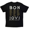 Bon Jovi 'Tour '87 Road Sign' (Black) T-Shirt