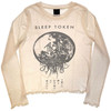 Sleep Token 'Take Me Back To Eden' (Natural) Womens Fitted Long Sleeve Mesh Crop Top