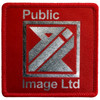 Public Image Ltd 'Brushed Steel Logo & Text' Iron On Woven Patch