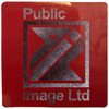 Public Image Ltd 'Brushed Steel Logo & Text' Sticker