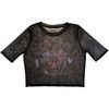 Ramones 'Graffiti Illustration' (Black) Womens Fitted Mesh Crop Top