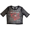 The Offspring 'Rise & Fall' (Black) Womens Fitted Mesh Crop Top