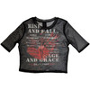 The Offspring 'Rise & Fall' (Black) Womens Fitted Mesh Crop Top