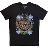 Fleetwood Mac 'Circle Floral' (Black) Premium Carbon T-Shirt