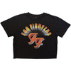 Foo Fighters 'Retro Rock Emblem' (Black) Womens Fitted Crop Top