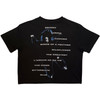 Billie Eilish 'HMHAS Tracklist' (Black) Womens Fitted Crop Top