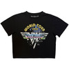 Van Halen 'World Tour '78' (Black) Womens Fitted Crop Top