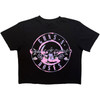 Guns N' Roses 'Pink Bullet' (Black) Womens Fitted Crop Top