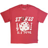 The Rolling Stones 'Dice Tour '72' (Pink) Womens Fitted Unplugged T-Shirt