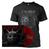 Exumer 'Death Mask Messiah' Red Black 'Galaxy' Vinyl & T-Shirt Bundle
