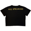 Nirvana 'All Apologies' (Black) Womens Fitted Crop Top
