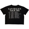 Van Halen 'The Power To Raise The Dead' (Black) Womens Fitted Crop Top