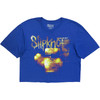 Slipknot 'Flames Tribal S Logo' (Blue) Womens Fitted Crop Top
