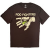 Foo Fighters 'Hand Teeth' (Brown) T-Shirt