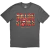 The Rolling Stones '3D Foreign Tongues Logo' (Charcoal Grey) T-Shirt