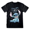Lilo & Stitch 'I love you to the moon and back' (Black) T-Shirt