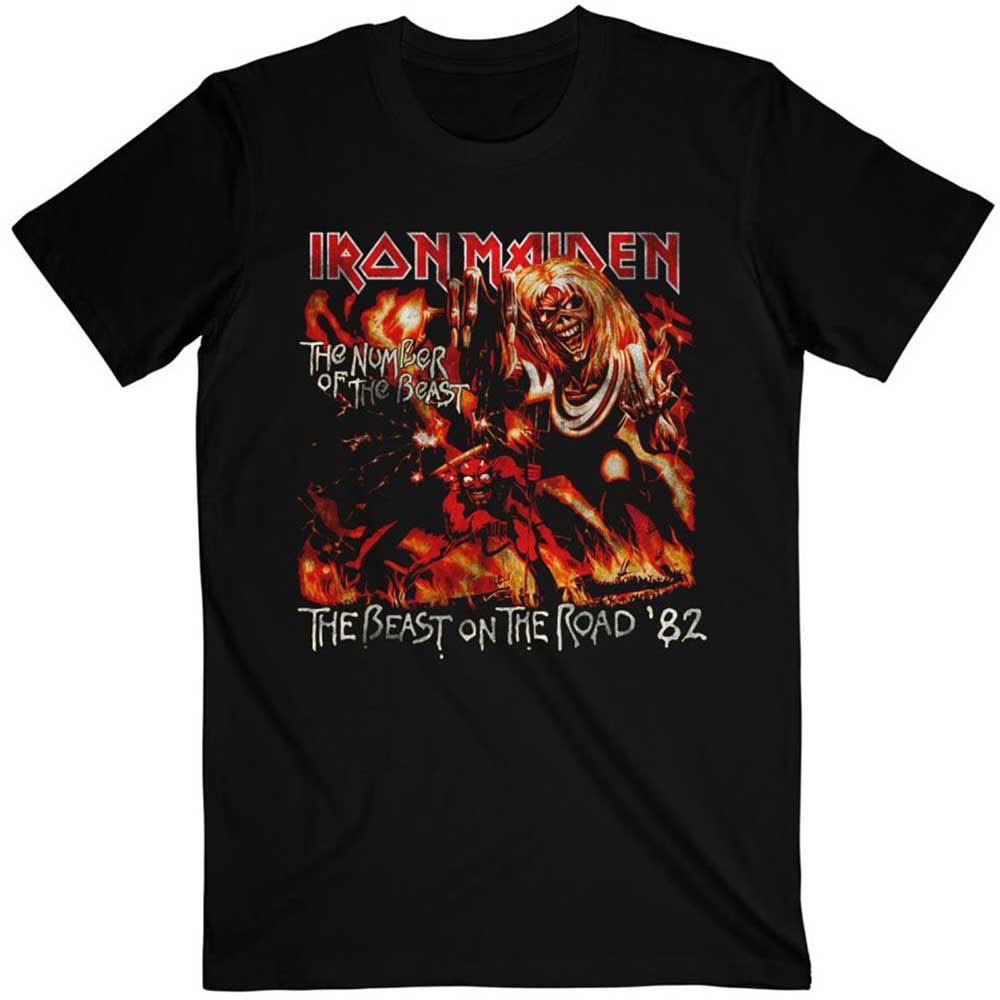 Iron Maiden T-Shirt Uomo 'Stranger Number Of The Beast' - Nero, Regular Fit, Merch Ufficiale Della Band - 5