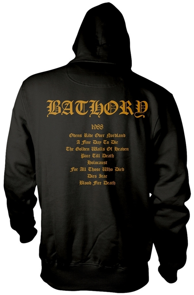 Bathory 'Blood Fire Death' (Black) Pull Over Hoodie