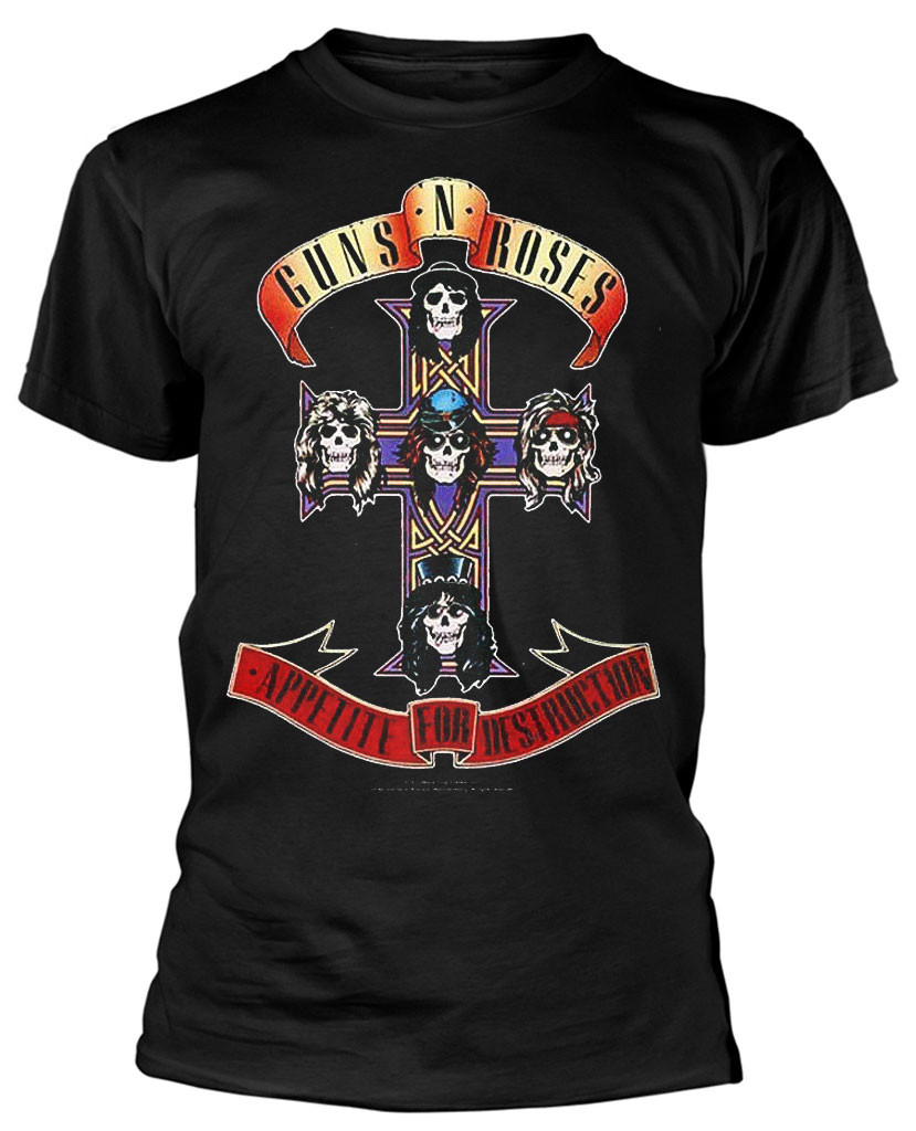 Guns N' Roses 'Appetite For Destruction' (Black) T-Shirt
