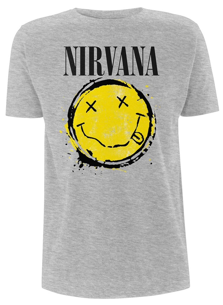 Nirvana 'Happy Face Splat' T-Shirt