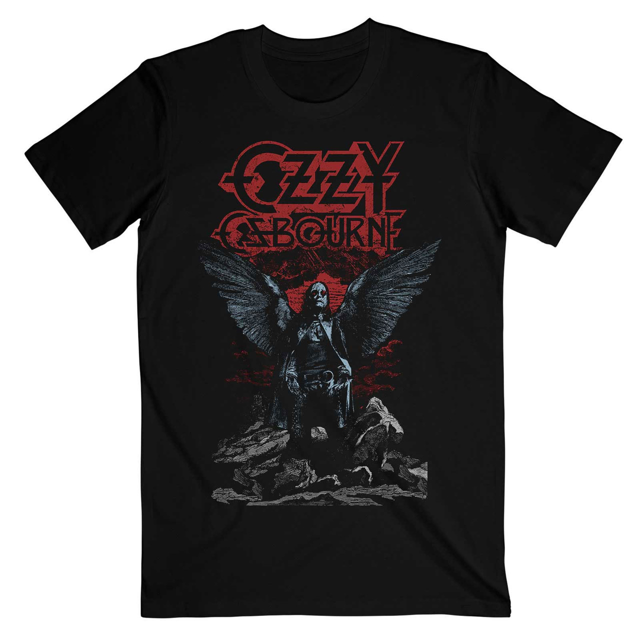 Ozzy Osbourne 'Angel Wings' (Black) T-Shirt | Eyesore Merch