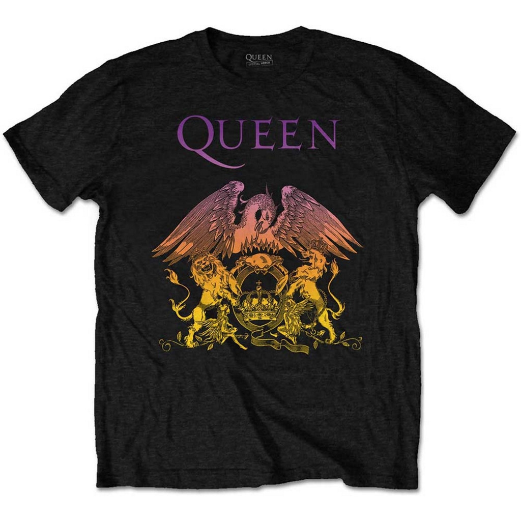 Queen 'Gradient Crest' (Black) T-Shirt