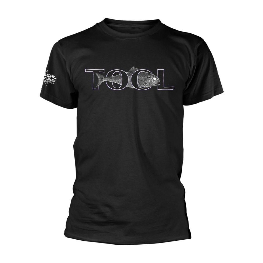 Tool 'Fish' (Black) T-Shirt Front
