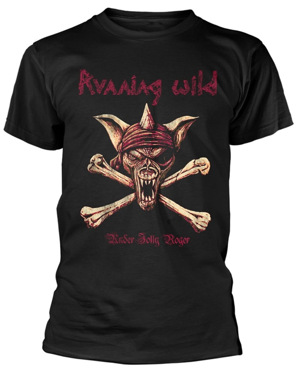 Running Wild 'Under Jolly Roger (Crossbones) (Black) T-Shirt