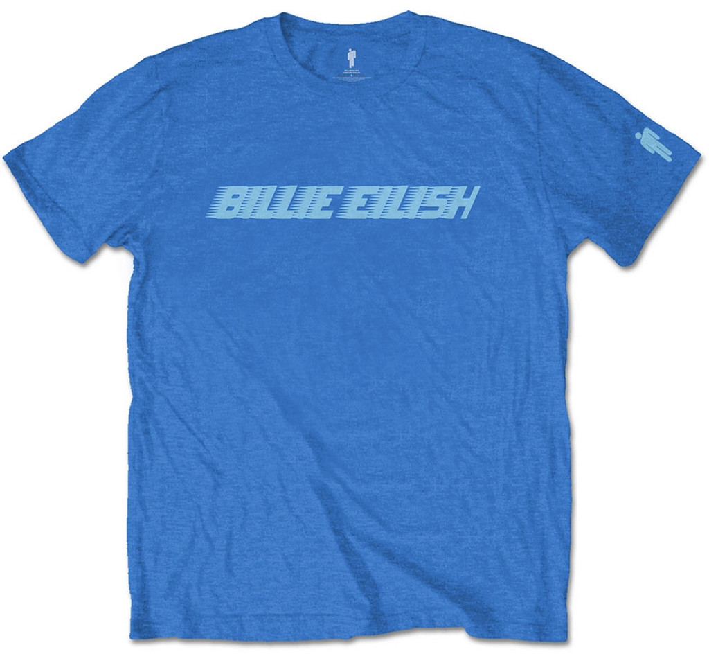 Billie Eilish 'Blue Racer Logo' (Blue) T-Shirt