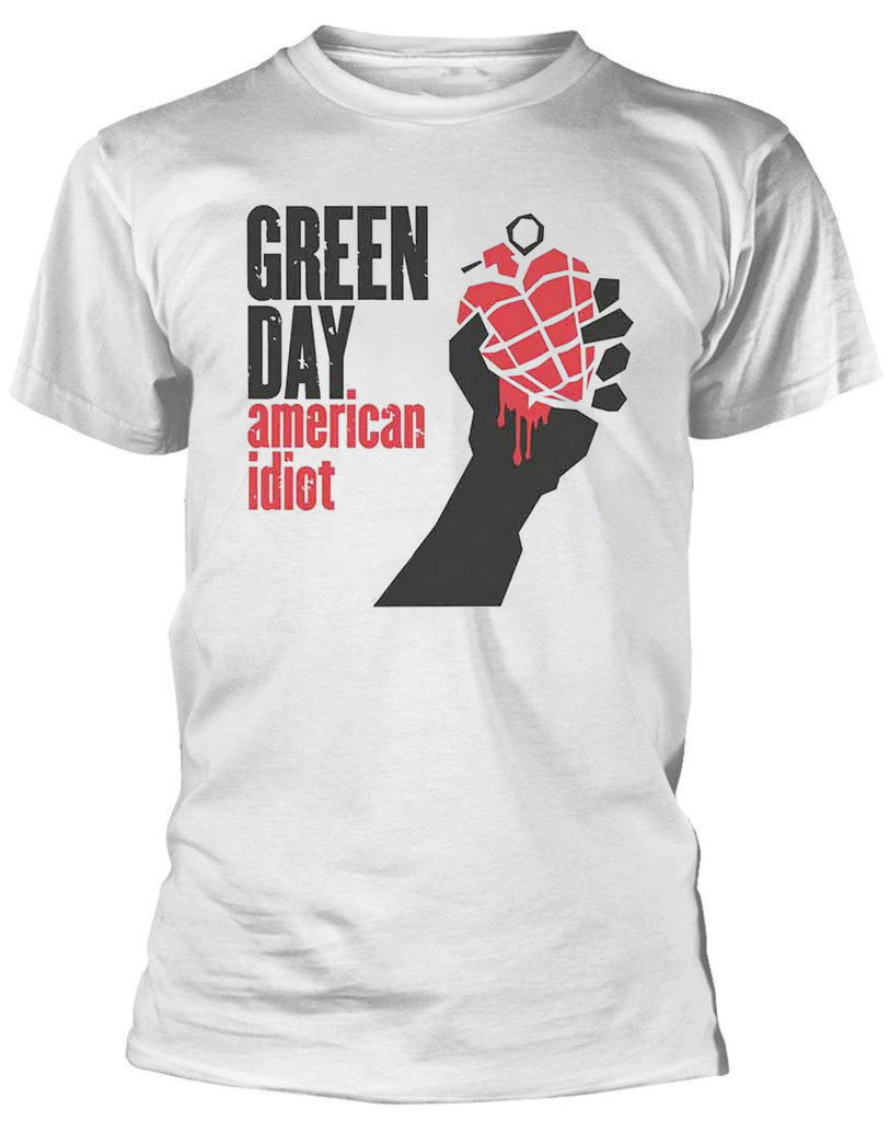 Green Day 'American Idiot' (White) T-Shirt | Eyesore Merch